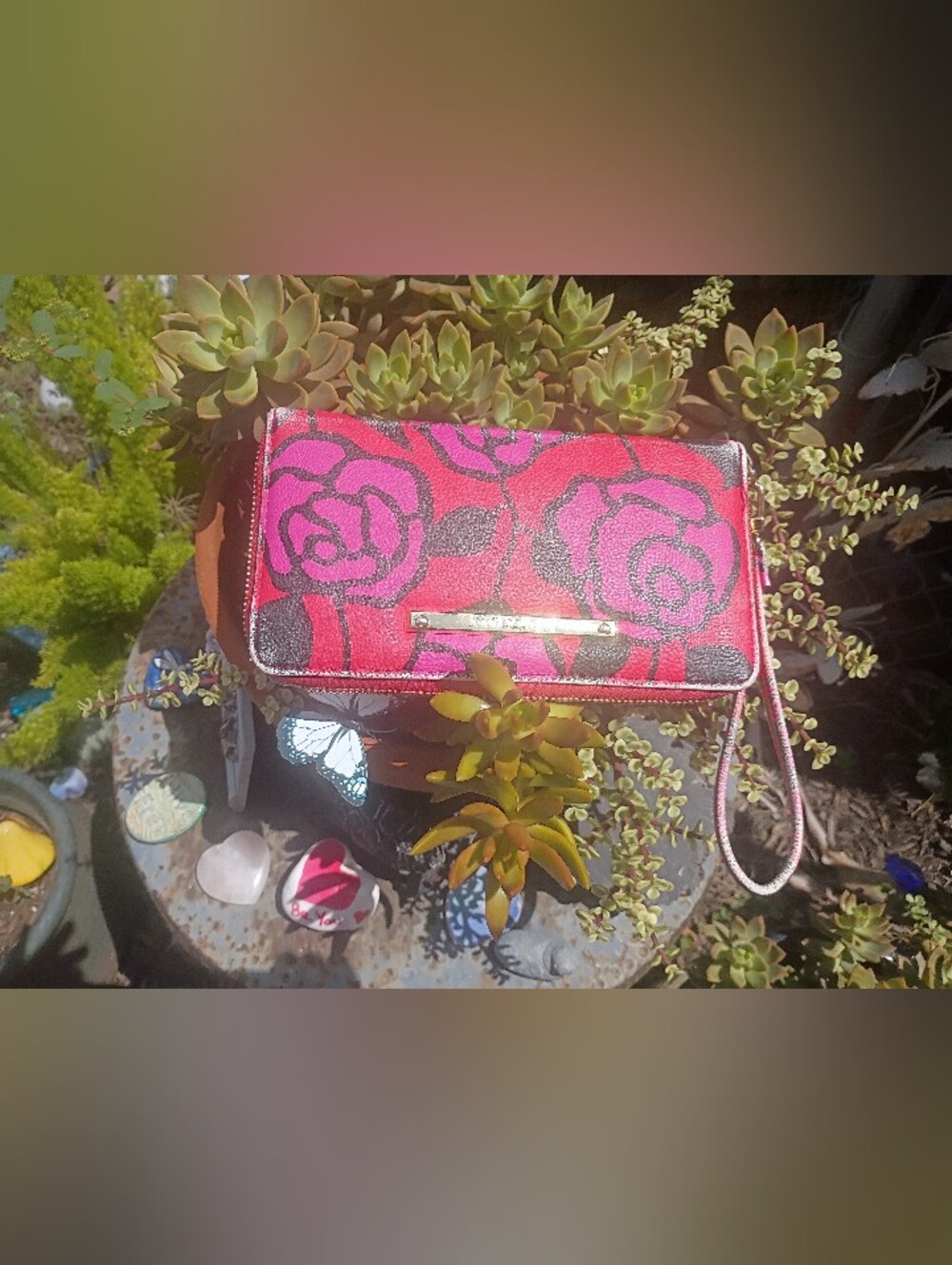 Betsey Johnson Pink Floral Wristlet Clutch Wallet - Casual Women's Bag, Not New